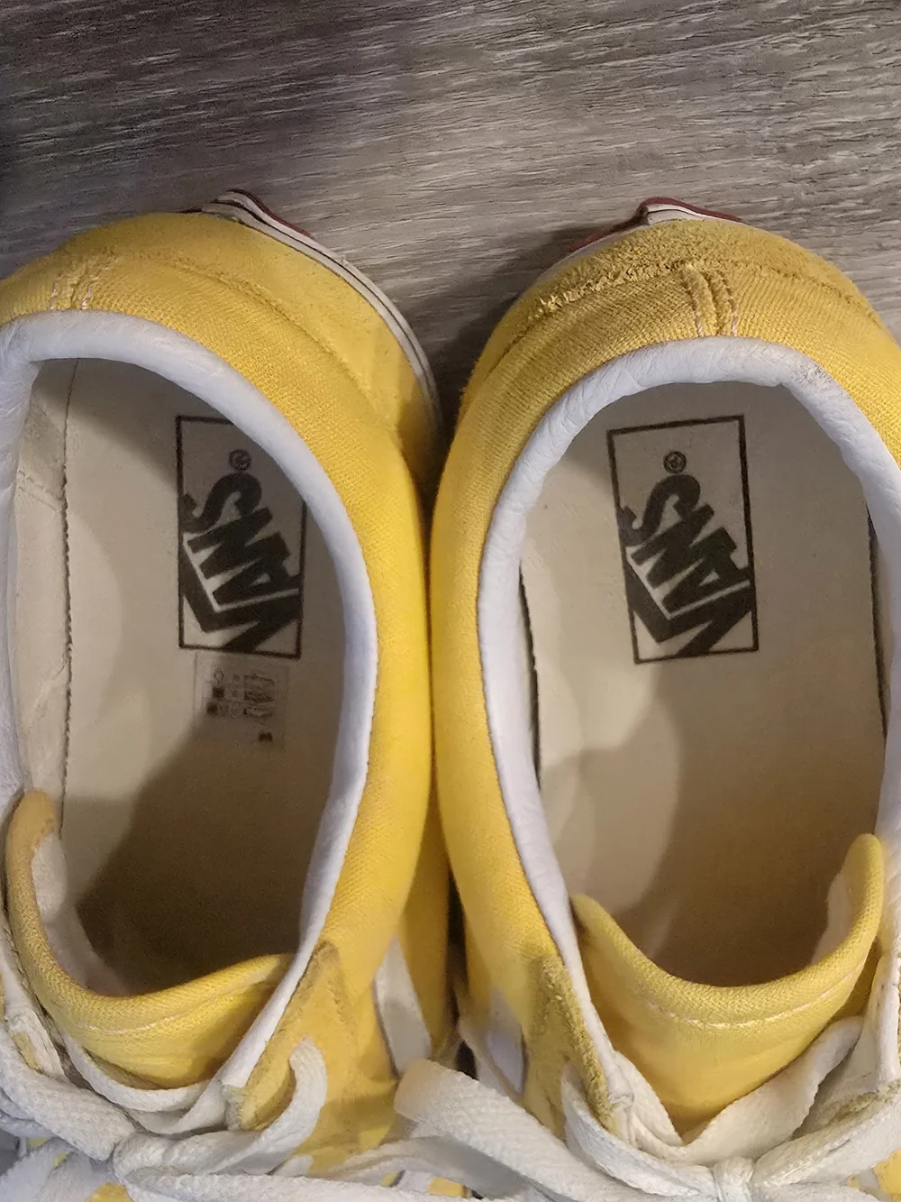 Vans Yellow Low-Top Sneakers with White Stripe